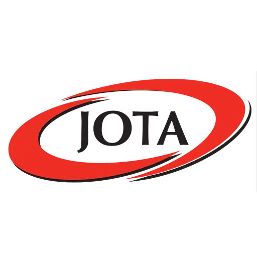 Czerwono-czarne logo Jota.